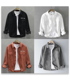 Áo sơ mi nam kiểu dáng basic khoác..